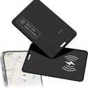 USBERG 2-Pack Wallet Tracker Card for Apple Find My(iOS Only), Rechargeable Thin Finder with Wireless Charging - Protable Item Locator for Keys, Luggage, Passports and Bags