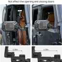 JOYTUTUS Mirrors Doors Off or Doors On with Integrated Spot Light Mount Compatible with Wrangler TJ JK JKU, Wider View No Vibrate & Wobble Side Mirrors for 1997-2018 Wrangler