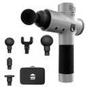 WBM Smart M9Pro Deep Tissue Muscle Massage Gun with 3 Speeds & 5 Attachment Heads for Pain Relief, Super Quiet Brushless Motor, Silver