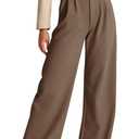 NIMIN High Waisted Work Pants for Women Business Casual Outfits 2026 Office Dress Pants Trousers with Pockets (Medium Long, Tawny)