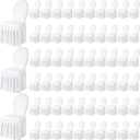 Oudain Chair Slip Covers with Skirt Wedding Long Stretch Spandex Dining Chair Cover Protectors Removable and Washable for Hotel and Wedding Ceremony(White,60 Pieces)