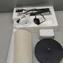 FRIDEKO HOME Floor Lamp with Beige Shade, Simple Design with Foot Pedal Switch, Small Tall Lamps for Living Room Bedroom Office, Corner Floor Stand Light with Black Pole Lamp (No Bulb/No Remote)