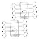 BUGUUYO 4pcs Multi Organizer Hangers Practical Folding Closet Storage Rack for Underwear Tank Tops Neckties and Vests Space Saving Clothes Hangers for Efficient Organization