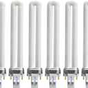 13 Watt Single Tube 2 Pin GX23 Base,PL-13W GX23 2700K,800 Lumens,82 CRI,T4 Shape, Replaces Philips PLS13W27,TCP 32013,Sylvania CF13DS/827/ECO-6 Pack (2700K Warm White)