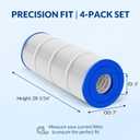 CCP320 PCC80 178580 R173573 817-0081, 5 oz+ Trilobal Fabric Pool Filter Cartridges, Compatible with Pentair Clean & Clear Plus 320 (#160340) & Waterway 325, 4-Pack, Ultra Series, 320 sq. ft. (4-Pack)