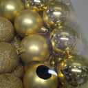 24ct Mini Christmas Balls Ornaments for Xmas Christmas Tree - Small Shatterproof Decor Hanging Ball for Holiday Wedding Party Decoration 1.18 Inch/30mm, Gold