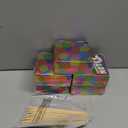 Lenwen Scratch Cards Rainbow Note Scratch Pads with 20 Bamboo Stylus for Adult Paper DIY Paper Craft Kits Birthday Party Favors Supplies(Rainbow Holographic,500)