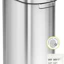EKO Urban 24 Gallon/ 90 Liter Open Top Stainless Steel Slim Commercial Trash Can, Tall Kitchen Garbage Bin, Heavy-Duty Commercial Grade Large Trash Can for Home, Office, Hotel, Cafe, Restaurant, Dorm