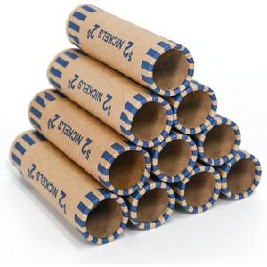 L LIKED 83 PCS Preformed Coin Wrappers Rolls-Nickels