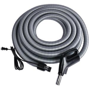 35 Ft. 4-Wire Central Vacuum Dual-Voltage Hose with Universal Pigtail Wall End and Flush Handle