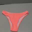 YMISAN Women's Bikini Swim Bottom Briefs Ribbed High Cut Mid Waist Cheeky Bathing Suit Bottom (Medium, Coral Pink)
