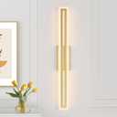 Modern LED Wall Sconce Gold Dimmable Wall Light, L33Inch 5CCT