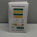 Electric Blanket Heated Throw, Soft Flannel 50"x60" Heating Blanket with 8 Hours Auto Off 10 Fast Heating Levels Machine Washable Sherpa Heated Blanket with Overheating Protection