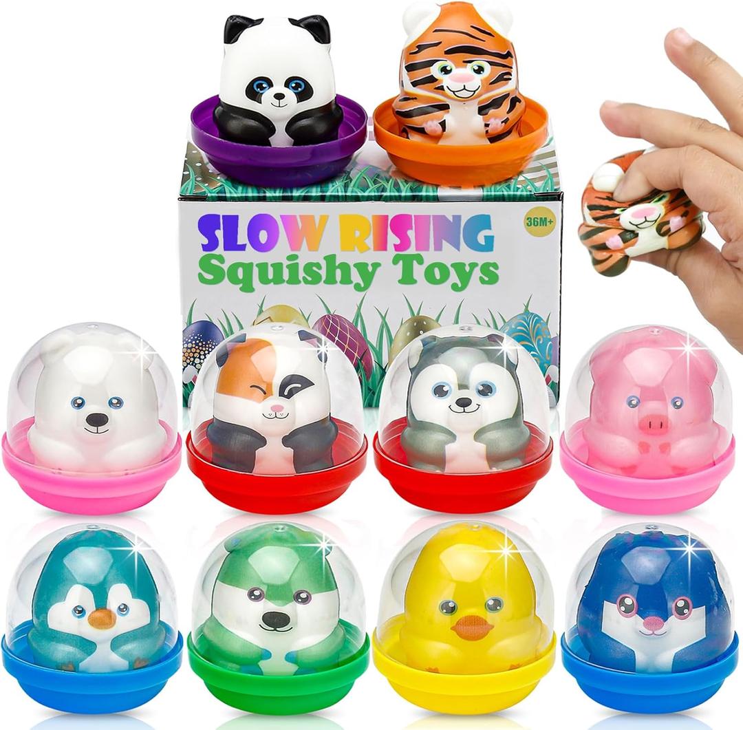 10 Packs Party Favors Slow Rising Stress Relief Squishies for Kids, Birthday Goodie Bag Stuffers,Kids Classroom Prizes,Claw Machine Toys,Mini Animal Toys