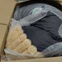 Avont Dog Bed Mat for Couch, Warm Fluffy Calming Sofa Topper Furniture Protector for Small Medium Large Dogs Cats with Removable Washable Cover -Brown(M)