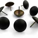 Let's Decorate 50PCS 1 inch Matte Black Upholstery Tacks, Decorative Tacks for Sofa Couch, Furniture Metal Thumb Tacks, Home DIY Decorative Nail Heads Nails (D25mm/1inch)