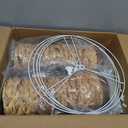 27.5'' Tall Natural Rattan Table Lamps Set of 2, Hand - Woven Wicker Lamp with Linen Shade, Rustic Coastal Boho Style Table Lamps for Bedroom, Living Room, Home Decor (Seagrass Brown)