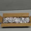 UNIQOOO 12Pcs Metallic Silver Heavy Solid Balloon Weights Pack Holder, Table Centerpiece DIY Dcor For Christmas Thanksgiving Birthday Party Favors Wedding Baby Shower, Large 5 OZ 140 G. 5.5 Inch