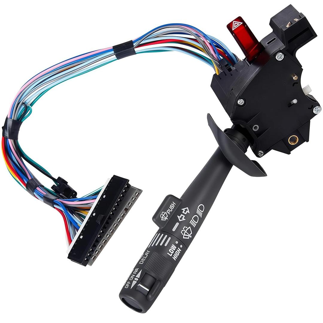 Multi-Function Combination Switch Gray for | 1995-2002 Chevy Tahoe S10 GMC C1500 K1500 Suburban Yukon & More | Replaces# 2330814, 26100985, 26036312 | Turn Signal, Wiper, Hazard Switch, Cruise Control