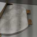 Angol Shiold Elongated Marble Toilet Seat with Zinc Alloy Hinges, Easy to Install and Clean, Anti-pinch (Gray)