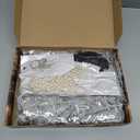 PLULON Women's 1920s Gatsby Sequin Fringed Vintage Flapper Dress Cocktail Party Dress with 20s Accessories Costume Set (Medium, Gray)