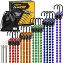 GRENPRO Premium Bungee Cords Heavy Duty - 22 pcs Bungee Cords with Hooks in A Storage Bag Includes 10", 18", 24", 30", 36", 48" Bungie Cord Bundle