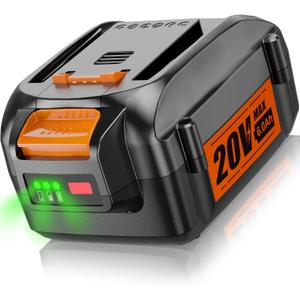 6.0Ah WA3520 Battery Replacement for Worx Battery 20V PowerShare WA3520 WA3525 WA3575 Compatible with Worx 20V Cordless Tools WG151s, WG155s, WG251s, WG255s, WG540s, WG545s, WG890, WG891