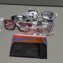 ZOECENT 6 Pack Oprah Style Reading Glasses for Women Blue Light Blocking Computer Square Readers with Spring Hinge (Multicolor, 0.50x)