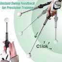 Retractable Golf Swing Training Aid, Golf Grip Trainer and Right-Handed Golf Training Aid for Chipping Hitting, Portable Grip Trainer with Click Feedback