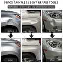 97pcs Dent Puller Kit, Dent Removal Kit for Dent Repair, Car Dent Puller with Slide Hammer T-Bar, Bridge Puller, Golden Lifter, PDR Paintless Dent Repair Kit for Car