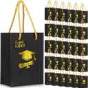 Motipuns 36 Pack Graduation Gift Bags with Handle, Congrats Grad Tags, Hot Stamping Class of 2026 Goodies Bags for High School College Congrats Grad Party Supplies