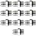 Racewill 10 Pack Hydraulic Hose Adapter Fittings: 3/8" JIC 37° Male x #6 SAE/ORB Male Thread, Straight Tube Fitting Kits with Protection Cover