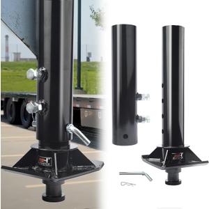Fifth Wheel to Gooseneck Adapter with Reinforced Structure, Includes an Outer Tube, Fit for Trailer,Tractor, Semi-Tractor Campers,4" Round Tube, 2" Kingpin,Gooseneck Adapter Attaches to 5th Wheel