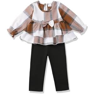 XUANHAO Baby Girl Clothes Infant Toddler Girl Clothes Fall Winter Outfits Long Sleeve Ruffle Tops Girls Pants Sets 4-5 Y