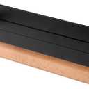 KES Magnetic Paper Towel Holder, Black Paper Towel Holder for Refrigerator, Wood & Metal Paper Towel Roll Holder for Grill, KPH502MA-BK