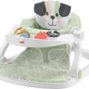 Fisher-Price Portable Baby Chair Sit-Me-Up Floor Seat with Snack Tray and Developmental Toys, Puppy Perfection