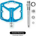 ROCKBROS Mountain Bike Pedals MTB Pedals Bicycle Flat Pedals Aluminum 9/16" Sealed Bearing Lightweight Platform for Road Mountain BMX MTB Bike