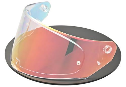Logto Compatible with LS2 FF353/320/328/800 Helmets Visor Tint Replacement Motorcycle Helmet Face Shield (Revo Clear Red)
