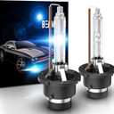 BEAMTECH D4S HID Headlight Bulbs,High Low Beam Xenon Replacement Bulb 35W 10000K Dark Blue (Pack of 2)