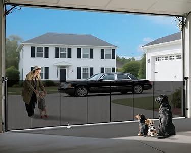 200" Retractable Baby Gates Dog Gate Extra Wide, 42" Tall Child Pet Safety Gate with Reinforced Strips for Stairs, Long Mesh Garage Gates Fence for Outdoor Indoor Large Openings Driveway Decks Patio