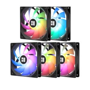 Thermalright 5 Pack TL-C12C-S CPU Fan 120mm ARGB Case Cooler Fan, 4pin PWM Silent Computer Fan with S-FDB Bearing Included, up to 1550RPM Cooling Fan（5 Quantities）