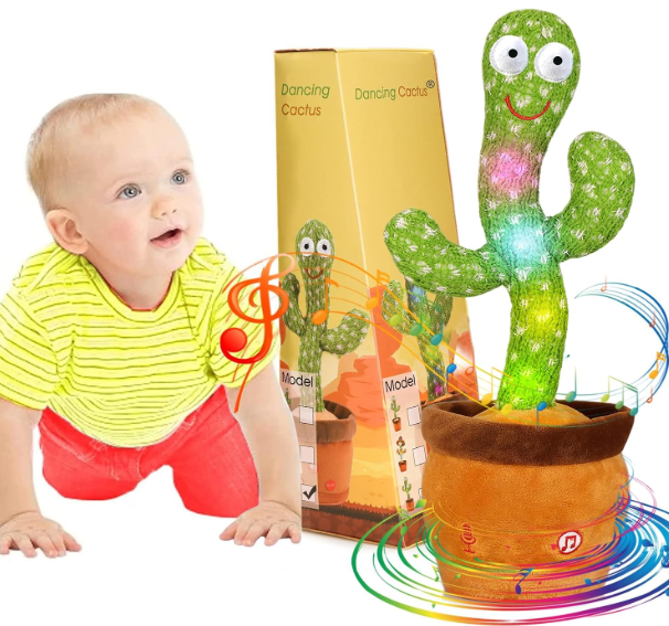 Emoin Talking Cactus Toy, Interactive Toys Dancing Cactus Toy Mimicking Repeating What You Say, Toddler Infant Baby Toys Gifts for 6 7 8 9 10 Month Old Baby Toys for 1 2 3 Year Old Boy Girl 