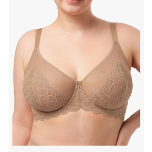 HSIA Minimizer Bras for Women Large Bust Full Coverage Lace Plus Size Bra - Mermaid Scales, 44D