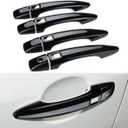 Exterior Door Handle Cover Compatible for 2026 Nissan Pathfinder Accessories 2025 2024 2023 2022 Door Handle Protector Trim with 4 Holes for Auto Lock Sensors (Glossy Black)