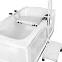 3 in 1 Bathtub Safety Rail with Step Stool & Seat for Seniors, Elderly Tub Transfer | Secure Bathroom Assistant & Tub Shower Chair with Non-Slip Handle, Fits Most Bathtubs
