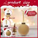 12 Pcs Velvet Christmas Balls Bulk Shatterproof Plastic Christmas Tree Decorations for Decorative Hanging Baubles (12, Khaki, 2.36Inch)