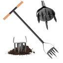 Garden Hand Tiller, 34.6 Inch Garden Claw Twist Tiller Cultivator, Garden Tools with 5.3 Inch Sharp Claw and Non-Slip Comfort Grip, Hand Tiller Garden Claw for Loosening Soil on Farms, Parks