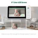 LeapFrog LF2415 Baby Monitor, 5 IPS LCD Screen, 1000ft Range, Night Vision, Soothing Lullabies, NightLight, 2-Way Audio, Temperature Sensor, SecureTransmission No WiFi