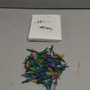 Honoson 60 Pack Christmas Replacement Mini Bulbs 3 V LED String Lights Outdoor Indoor Wide Angle Bulbs for Christmas Tree Garden Home (White Base with Multicolor Bulb)