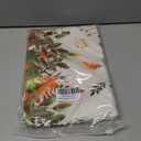 Fall Thanksgiving Placemats Retro Pumpkin Leaves Place Mats for Dining Room Dinner Table Mushroom Bird Plant Washable Table Mats Kitchen Decorations Set of 6 (Orange Light Beige)